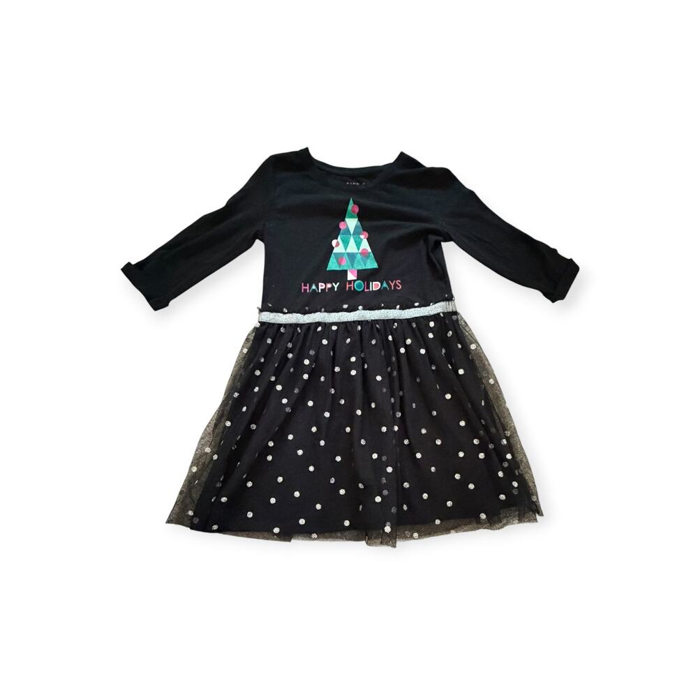 Cat & Jack Girls Happy Holidays Christmas Dress Size 10/12